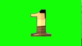 number one 1 3D text green screen loop animation stock footage HD - free Download Stock Footage