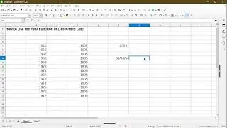 Using the YEAR Function in LibreOffice Calc