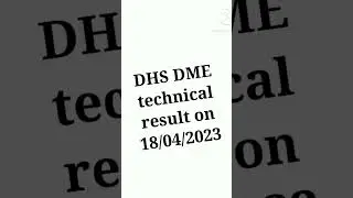 dhs dme technical result #dhs2023
