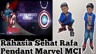 Rahasia Sehat Rafa. Pakai #pendantmci  Capt. America dari MCI 👍