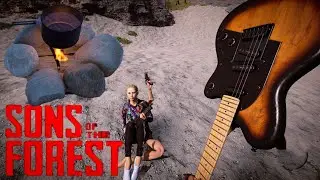 Sons of the Forest Gameplay| Creative Cooking playing Guitar| The Joy of Building | Ep50