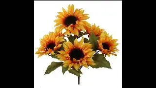 Silk Sunflower Bushes (Set of 2)