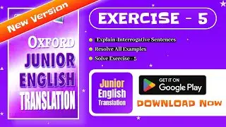 Exercise 5 | Oxford Junior English Translation | Use Of Am, Is and Are | @DearNitishsir
