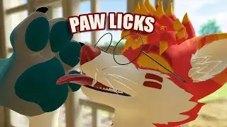 [Furry ASMR] Paw Licking/Licks 🐾 (Intense Maw Sounds) [3DIO Mono]