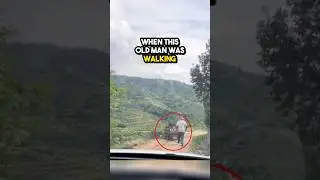 Old man cart slides down by roadside then this happened! 😱❤️🥺