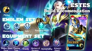 ESTES WITH BUILD RECOMENDATION ‼️ BEST BUILD + EMBLEM + TALENT ESTES 2021 . MOBILE LEGENDS