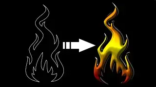 Artistic 3d CorelDRAW Flame Design using