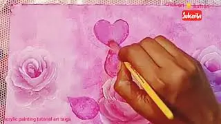 Painting a Beginning Rose with Acrylics:beginners acrylic