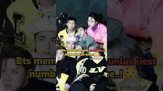 Bts members most unluckiest number of all time #bts #army #viral #shorts