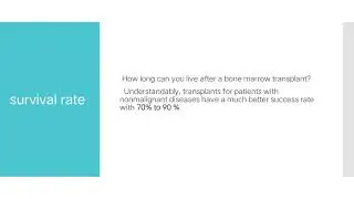 #Bone marrow transplant// how long can live after it// survival rate after bone marrow transplant//