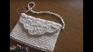 Эффектная сумочка из шнура крючком
