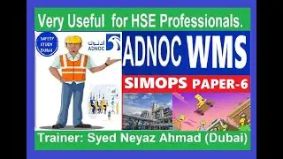 ADNOC (WMS) SIMOPS AWARENESS / TRAINING. Paper-6 #adnoc #wms