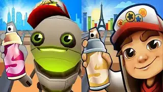 Subway Surfers Paris 2024 Bjarki Power Outfit vs Bjarki Iceland Surfer vs 3D Tagbot Run Gameplay HD