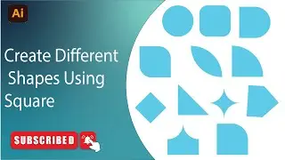 How To Create Different Shape Using Square | Easy | Beginner | Adobe Illustrator | line art