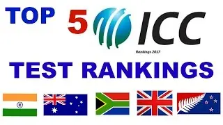 ICC Test Rankings 2017-Top 5 Team