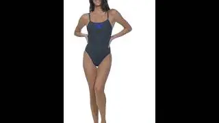 Adidas Women's Solid Stripes Vortex Back One Piece Swimsuit | SwimOutlet.com