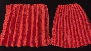 KNITTING WITH KNITTING NEEDLES PLEATED/GOFRE PATTERN FOR A SKIRT, DRESS, SUNDRESS PLEATED SKIRT MK