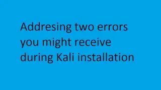 VMWARE player kali 2 install errors fix: 