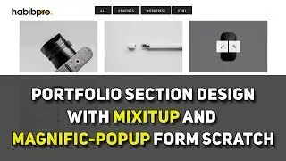 PORTFOLIO SECTION DESIGN WITH MIXITUP AND MAGNIFIC-POPUP Form Scratch || HABIB PRO