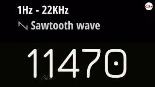 1Hz - 22KHz Sawtooth wave | 4K