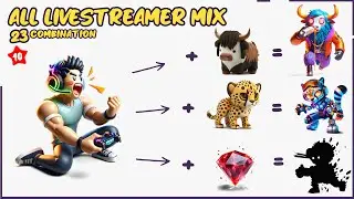 All Livestreamer Combination! fusion Animash gameplay, divine , mythical and legendary