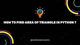 how to find area of triangle with Python?