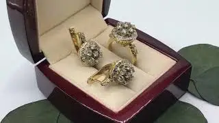Золотое кольцо СССР с бриллиантами.Царицыно.Арт: аб001907