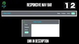 Responsive Navigation Bar using Html Css Js | Side Navigation Bar | Else If