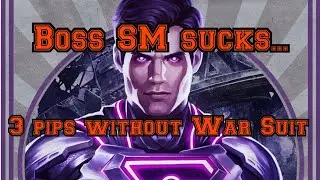 Fighting Boss SM without Warsuit - 3 “decent” pips | Heroic II | Injustice 2 Mobile
