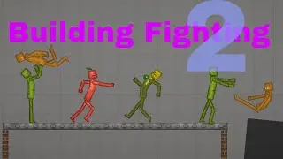 People fighting on buildings in melon playground 2