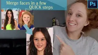 Easily COMBINE FACES in Photoshop using AI