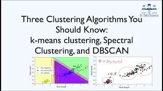 Three Clustering Algorithms You Should Know: k-means clustering, Spectral Clustering, and DBSCAN