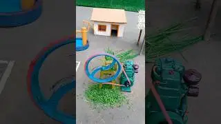 mini chaff cutter machine with diesel engine | grass cutting for cow