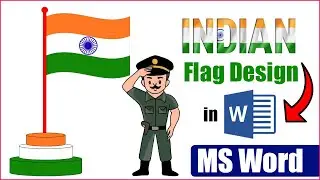How to make Indian Flag in MS Word | Indian Flag Design | MS Word Tutorial