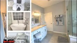 Luxury Master Bathroom REDO BIG Reveal - Remodel with me