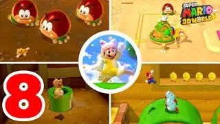 Super Mario 3D World - Part 8 - World 2-4 - Really Rolling Hills - Gameplay Walkthrough (Wii U)