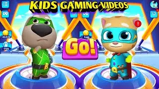 Talking Ginger Vs Talking Hank Vs Talking Ben Run In My talking tom Gold run  😲