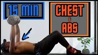10 Minute AB & CHEST Workout at HOME [with DUMBBELLS]