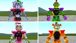 ENTERING ALL GLAMROCK ANIMATRONICS In Garry's Mod! (Five Nights at Freddy's Security Breach)