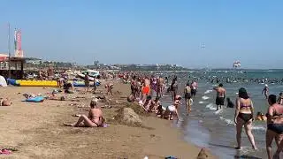 So sieht es heute in Side, Evrenseki  (Türkei) 8 Oktober 2024 aus. Strand. Meer. 