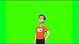 green screen cartoon actor | cartoon character | green screen video | cartoon maker.