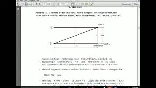 FEA(FOUR BAR TRUSS ON ANSYS 19.2)