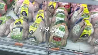Price tags for food products in Poland, the city of Wroclaw.