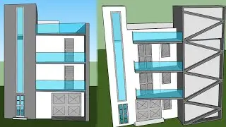 Modern House Elevation Design | FREE Sketchup Tutorials