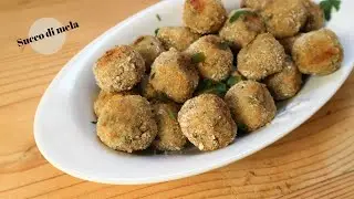 POLPETTE DI MELANZANE COTTE AL FORNO LIGHT,FACILI VELOCI E BUONISSIME|SUCCO DI MELA #37