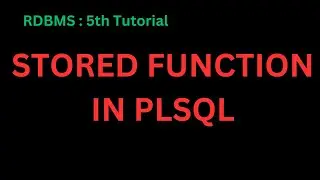 Stored Function in PLSQL | User-defined function in plsql  | Function in PL/pgSQL