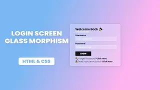 Glassmorphism Login Form HTML, CSS [Glassmorphism Effect] - Codingscape.