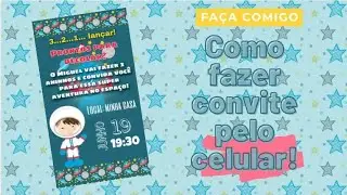 Como fazer convite astronauta pelo aplicativo PicsArt no celular