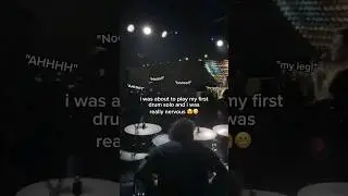 I was about to play my first drum solo and I was really nervous 🫣😬 #drums #livemusic #drummer