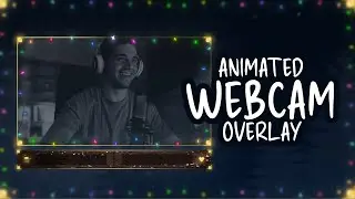 Holiday Twitch Webcam Overlay | Animated Cozy Christmas Light Chain Frame for Streamers